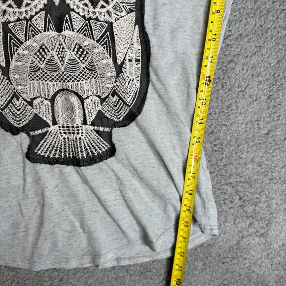 Mary Jane Tank Top Womens Small Gray Owl Print Festival Summer - Picture 3 of 11